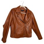 Quince  Brown Sheep Leather Moto Jacket Classic Biker Zip Large Photo 1