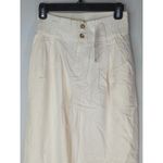 Urban Outfitters ‎ Outfitters Ivory Cotton & Viscose Pleated Tapered Pants X SMALL NWT Photo 1