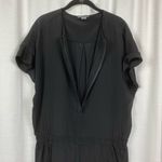 Vince  Black Silk Short Sleeve Cropped Jumpsuit Sz.12 Photo 7