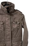 Gap  Women’s Utility‎ Jacket Drawstring Waist Field Military Style Moss Sz Small Photo 4