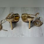 Schutz  Women’s Thea Heels Metallic Gold Shoes Size 9.5 Photo 7