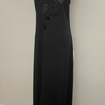 Vintage Y2K Byer Too Dress Maxi Floral Square High Neck Spaghetti Straps Black Size M Photo 0