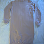 Adidas Sweatshirt Dress Long Sleeve Baby Pink Blush Mock Neck Women's Large Photo 0