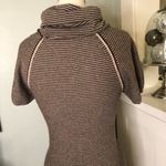 BCBGMAXAZRIA Cashmere Wool Striped Cowl Neck Sweater Dress Brown XS Photo 7