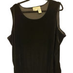 Vintage Koret Black Velvet Sleeveless Shell Top – 2X Plus Size Holiday Evening Photo 0