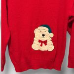 Vintage Radishes & Roses Acrylic Christmas Sweater Red Size M Photo 2