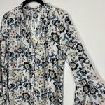 Free People  Floral Boho Printed Tunic Mini Dress Sz XS Magic Mystery Bell Sleeve Photo 11