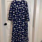Lanz of Salzburg Puppy Love full length flannel gown medium Blue Photo 4