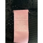 Muse Women's Black Crochet Knit Crewneck Short Puff Sleeve Crop Sweater Top S/P Photo 3