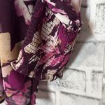 Calvin Klein  Plum Floral‎ Blouse size OX burgundy, pinks, Photo 1