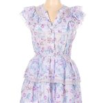 Love Shack Fancy NWT x Target Lou in Purple Floral Double Ruffle Tiered Dress M Photo 0
