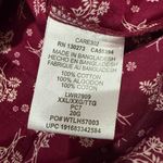 Wrangler Vintage Burgundy Red Floral Button Down Shirt XXL 100% Cotton Photo 3