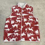 Hasting & Smith  Cat Print Fleece Full Zip Vest Size L Photo 0