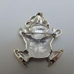 Ice skating candy cane snowman pin White Photo 3