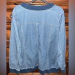 Denim & Co. Women's Plus Stretch Denim Bomber Jacket Blue Size 2X Photo 2