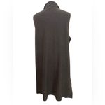 Eileen Fisher  Brown Lightweight Boiled Wool shawl collar longline vest Photo 4