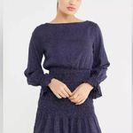 Urban Outfitters Women’s Leandra Smocked Polka Dot Long Sleeve Mini Dress S Photo 0
