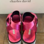 Charles David Fuchsia Satin Sandals Photo 3