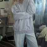 Brandy Melville Pale Lavender  Zip Up Hoodie Photo 0