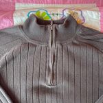 Merona ribbed XL dark brown quarter zip Photo 2