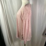 Sundance Linen Long Sleeve V Neck Top Pink Stripe Lightweight Made in Portugal M Photo 7