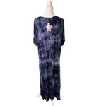 Simply Southern maxi knot shirt dress NWT blue and black tie dye womens xxl Photo 2