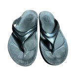 Oofos OOlala Luxe Flip Flop Thong‎ Recovery Sandal Women's Size 8 Black #S54 Photo 0