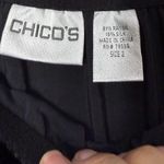 Chicos Black Velvet Silk Blend Maxi Skirt Tiered Ruffle Elastic Waist Size L Size L Photo 3