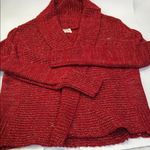 Ambiance Red Knit Cardigan Photo 4