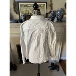 J.Crew Rhinestone White Button Down Shirt Blouse Size XL Long Sleeve New Photo 2