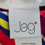 Jag Pink Multi Color Stripe Padded Stretch Swimwear Tankini Tank Top Medium M Photo 6