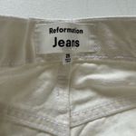 Reformation  Cynthia high rise straight jeans in Vintage White Photo 4