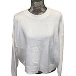 Hollister White Knit Crewneck Sweater size large Photo 0