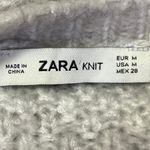 ZARA  Womens Knit Rings Pullover White Round Neck Long Sleeve Sweater Top Size M Photo 4