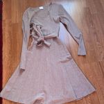 Siren Lily  Taupe Long Sleeve Dress Photo 0
