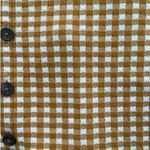 Madewell Jacquard Button-Front Mini Dress in Gingham Check antique gold size XXS Photo 4