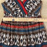 Charter Club  Ikat printed beaded midi sundress brown‎ red size 4 Photo 10