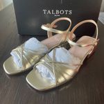 Talbots  Women's Gold Viv Strappy Block Heel Sandals Size 8M Photo 1