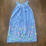 secret treasures Vintage  Blue Sleeveless House Dress with Pockets size M Photo 0