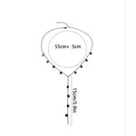 Black Solid Color Niche Design Sexy Soft Light Weight Necklace Black Photo 2