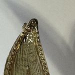 Vintage Gold Tone Brooch Leaf Pin 3 Inch 1950s Costume Jewelry Photo 6