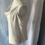 Elegant Cream Women's Cowl Neck Blouse White Size L Photo 4