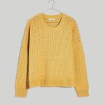 Madewell  Women’s Basket-weave Stitch Sweater - Golden Yellow / Size XS Photo 8