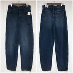 Free People WE THE FREE Augusta High Rise Slim Barrel Jeans Size 28 Distressed Dark Wash New Photo 2