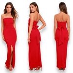 Lulus  Own the Night Red Strapless Maxi Dress Size Small NWT Photo 1