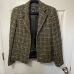 Jones New York Tweed Blazer Jacket Multicolor Wool Blend Sz 4 Photo 2
