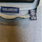 John Ashford  Women Sweater Blue Size XL Slim Fit Mock Neck 100% Cotton Photo 5