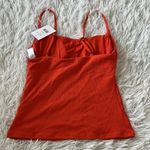 ANDIE  swim longline Rib tank in siren orange size Small Photo 5