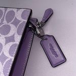Coach NWT Slim Crossbody Bag In Signature Canvas Purple Iris Silver CBM46 Photo 6