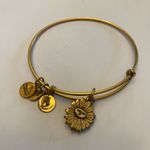 ALEX AND ANI Russian Gold Water Lily Adjustable Charm Bangle Bracelet Photo 3